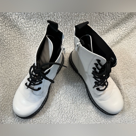 Torrid Lace-Up Combat Boot - White (WW) - Picture 4 of 9